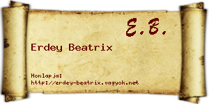 Erdey Beatrix névjegykártya